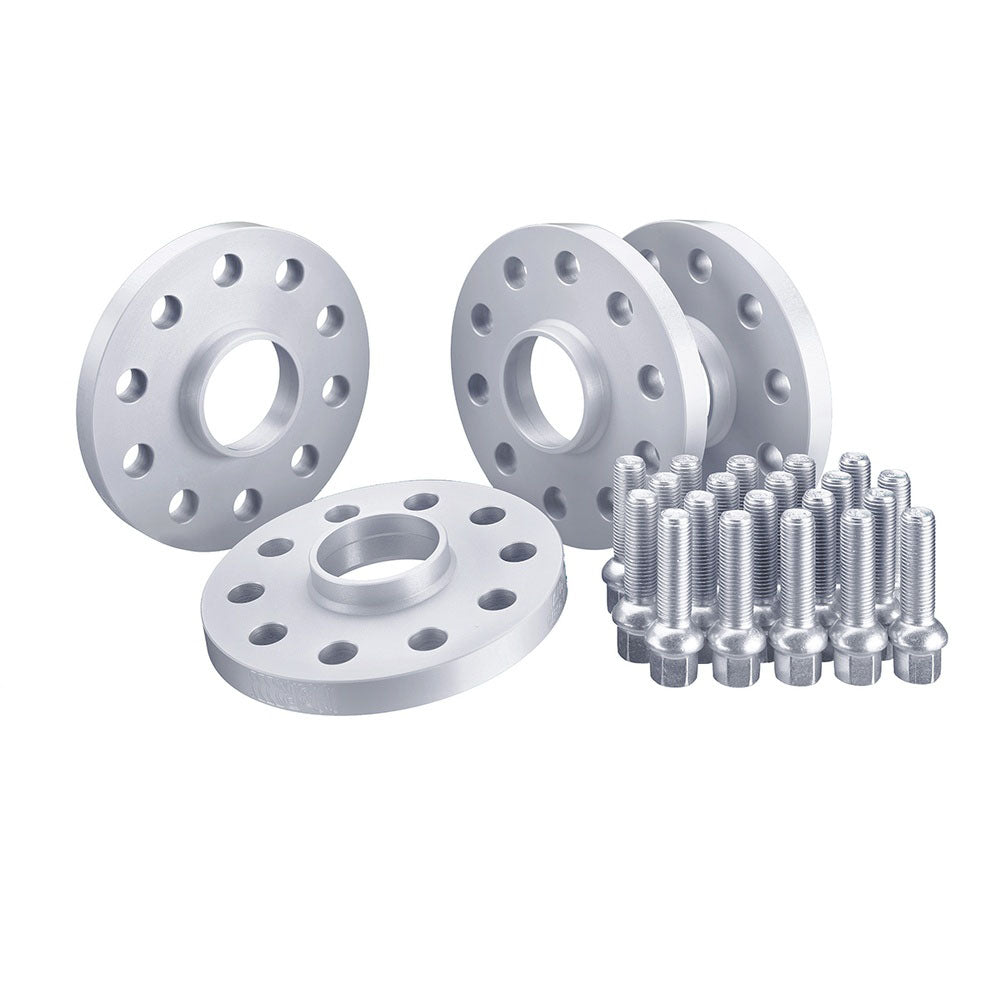 H&R TRAK+ Wheel Spacer Set Front & Rear 15mm Silver 5x112 57.1mm CB